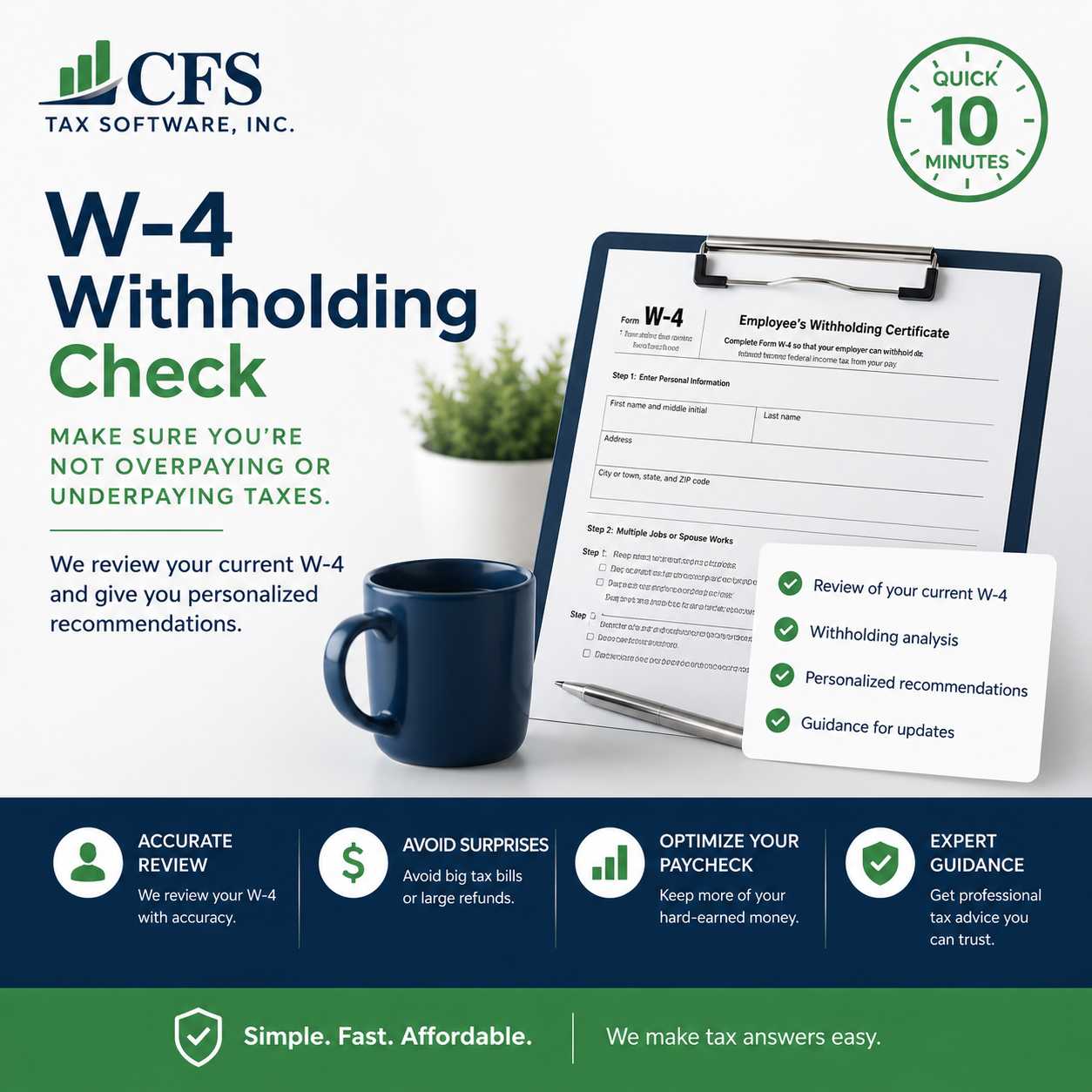 W-4 Withholding Check